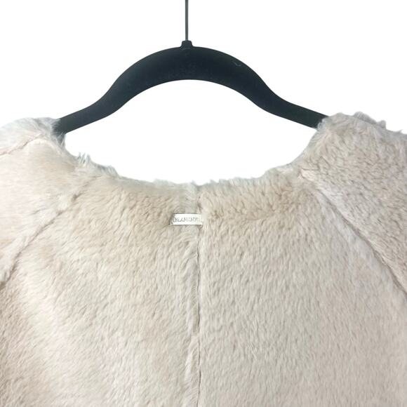 Blank NYC Cream Reversible Faux Shearling Snap Front Mid-Length Jacket Sz Small - Picture 12 of 13